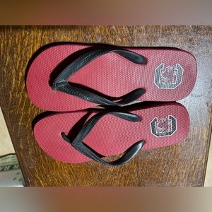 University of South Carolina Gamecock Flip Flops.  Size 8.